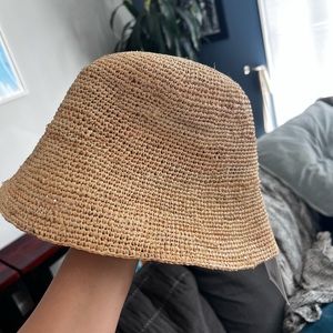 Brand new straw bucket hat